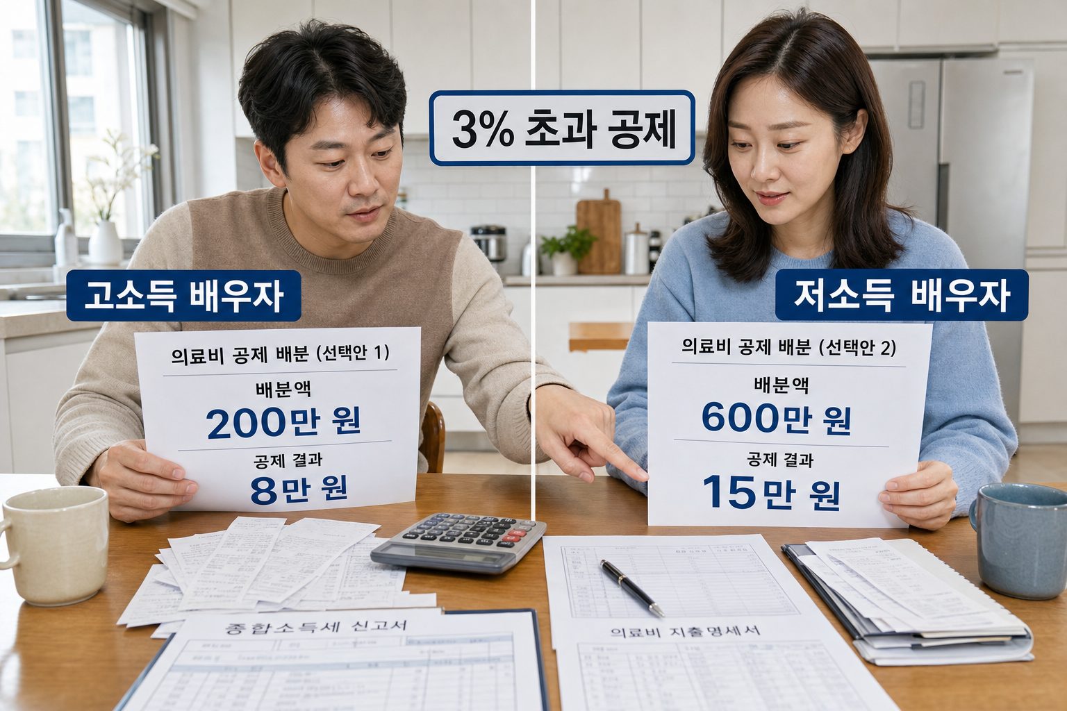 2024 맞벌이 부부 의료비 세액공제 배분 최적 전략