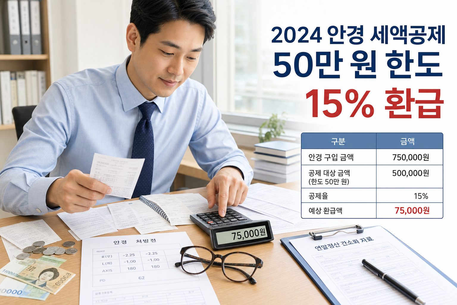 2024 안경 세액공제 조건과 한도 정리