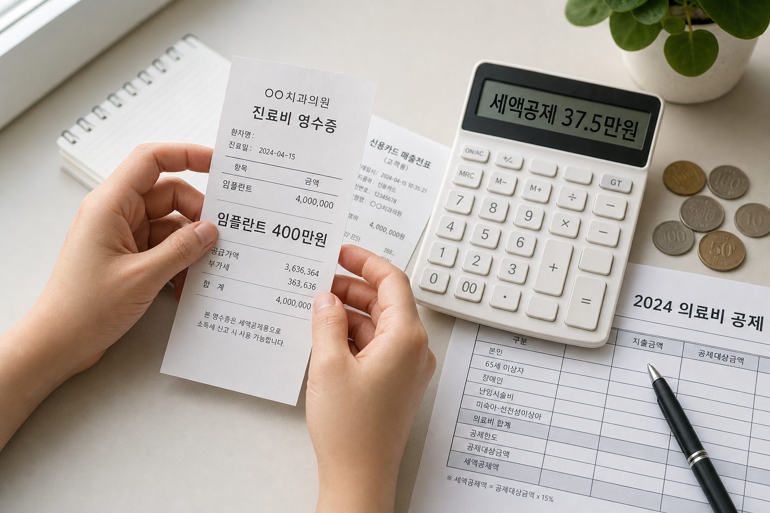 2024 임플란트 세액공제 대상 치과 치료비 기준